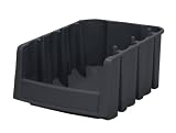 Akro-Mils 30776 Economy Stacking Nesting Plastic Storage Bin, 17-7/8-Inch Long by 6-5/8-Inch Wide by 7-Inch High, Black, Case of 10