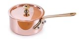Mauviel M'Heritage M150B 6528.00 0.4 Quart Small Saucepan with Lid, Bronze Handle Mauviel M'Heritage M150B 6528.00 0.4 Quart Small Saucepan with Lid, Bronze Handle