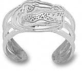 Florida Gators Solid Sterling Silver Gator Head Toe Ring