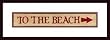 Art Poster Wood Framed Print - To The Beach - Artist: Lisa Hilliker- Poster Size: 5 X 28