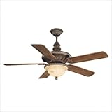 IMAGE OF Bundle-10 Barley Twist Ceiling Fan in Florencian Bronze with Walnut Blades Finish: Walnut Wood