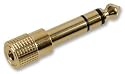 3.5mm Socket to 6.35mm Jack Plug Audio Stereo Adaptor Gold Premium Quality 6.3mm 1/4 inch Headphone Adapter