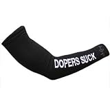 SockGuy Dopers Suck Seamless Cycling/Running/Hiking Arm Warmers (Dopers Suck - L/XL)