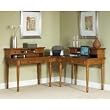 Pine Finish Corner Desk with Hutch Pine Finish