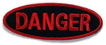 4"x1.5" DANGER Embroidered Patch Arm stickers for iron patch on shirt Patch