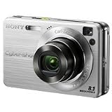 Sony Cybershot DSCW130 8.1MP Digital Camera with 4x Optical Zoom with Super Steady Shot (Silver)