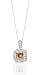 .60 CT GENUINE CITRINE & DIAMOND 14K SQUARE PENDANT
