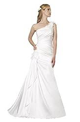 Pleated Lace One Shoulder Satin  Dress