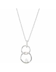 14K White Gold Diamond Necklace - 0.04 Ct. -- LIFETIME WARRANTY