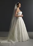 1 Tier Cathedral Cut/No Edge Wedding Bridal Veil Extra Wide