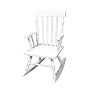 Gift Mark Child�s Colonial Rocking Chair, White
