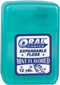 Expandable Mint Flavored Dental Floss, 12 pcs