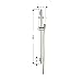 hansgrohe Unica Easy Height Adjust Wallbar without Shower Components in Brushed Nickel, 28632820