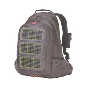 Solar Charging Backpack, Green Panels