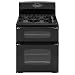 Maytag : Gas Double-Oven Range with 5 Insta-Heat Sealed Burners : Bla