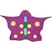 Kidorable Butterfly Infant Towel, Purple, 0-3 Years
