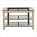 Wood Technology MGV3B/TR3M - MG Black 3-Shelf TV Stand with Optional Maple Trim Kit