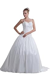 Taffeta Spaghetti Strap Wedding Dress 