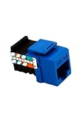 Leviton 5G108-RL5 Gigamax 5E Quickport Connector, Cat 5E, Blue