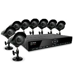Defender SN301-8CH-008 8 Channel H.264 Smart DVR Security System with Coaching iMenu and 8 Hi-Res CCD Night Vision Surveillance Cameras (Black)