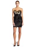 ABS By Allen Schwartz Womens Strapless Sequin Bodice Peplum Dress