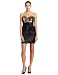 ABS By Allen Schwartz Womens Strapless Sequin Bodice Peplum Dress, Black/Gold, 0