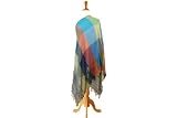 Olive N Figs 100% Wool Multicolor Square with Tiny floral Border Shawl