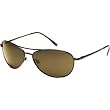 Suncloud Optics Patrol Metal Alloy Frames Polarized Outdoor Sunglasses w/ Free B&F Heart Sticker - Brown/Brown