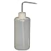 Vestil BTL-WN-32 Narrow-Mouth Low Density Polyethylene (LDPE) Round Squeeze Wash Bottle with Natural Cap, 32 oz Capacity, Natural