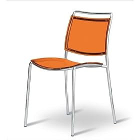 Euro Style 365837 Stella Dining Chair Transparent Chrome 2 Pack by Bar Stools