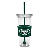 NFL New York Jets Lidded Cold Cup with Straw