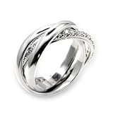 Bague femme Shauna Designer - argent fin 925/1000 - Oxyde de zirconium - Triple anneaux