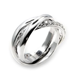 Bague femme Shauna Designer - argent fin 925/1000 - Oxyde de zirconium - Triple anneaux