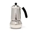 Bialetti Class 4 Tassen schwarz Espressokocher Edelstahl