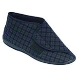 Comfylux Mallin Touch Fastening Bootee / Mens Slippers / Velcro Mens Bootee