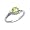 7x5MM 0.90 CT Peridot & Diamond Ring In Sterling Silver In Size 7 (Available in Sizes 6 - 9)
