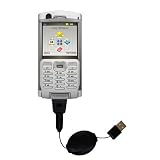 Retractable USB Cable for the Sony Ericsson P990i with Power Hot Sync and Charge capabilities - Gomadic Brand w/ TipExchange Technology