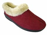 New Ladies Coolers Branded MICROSUEDE & Fluffy Collar Slip On Clog Mule slipper 287. To Fit UK Adult Sizes 4 - 5 - 6 - 7 - 8
