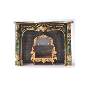 Dollhouse Miniature Florentine Faux Marble Fireplace Mantle