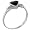 Sterling Silver Heart Cut Onyx Promise Ring