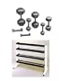 Pair of 5-75 Pound Hex Dumbbells with Dumbbell Rack