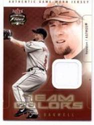 2003 Fleer Focus JE Team Colors Game Jersey #JBA Jeff Bagwell - Houston Astros (Piece of Authentic Game-Worn Jersey) (Baseball Cards)