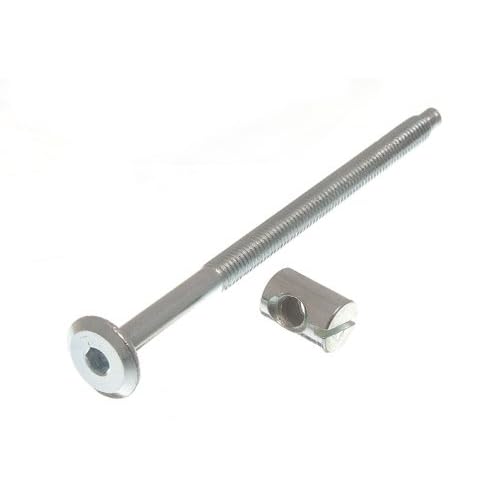 FURNITURE COT BED BOLT ALLEN HEAD WITH BARREL NUT 6MM M6 X 100MM ZP