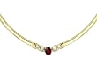 14K Yellow Gold Ruby and Diamond Necklace
