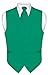 Vesuvio Napoli Men's Vest NeckTie Set EMERALD Neck Tie for Suit Tuxedo