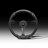 MOMO Gotham 350mm Black Leather Steering Wheel