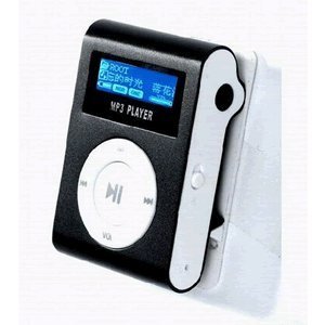 LCD MINI CLIP ON MP3 PLAYER.SUPPORTS 1GB,2GB,4GB,8GB SDHC MEMORY-BLACK-BULK PACKAGE,MEMORRY CARD NOT INCLUDED
