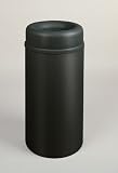 Crowne Collection 15 gallon Steel Open Top Textured Black Waste Receptacle AOT15BK
