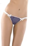 Mimi Holliday SS12-07 Blue Lagoon Polka Dot Lace Back Thong