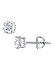 Platinum Round Diamond Stud Earrings 1.50 CT. TW.